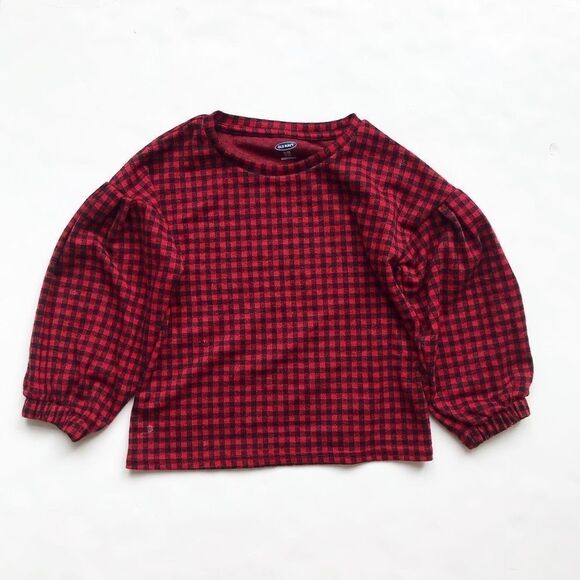 Old Navy black/red gingham top EUC XS(5T) - Picture 1 of 5